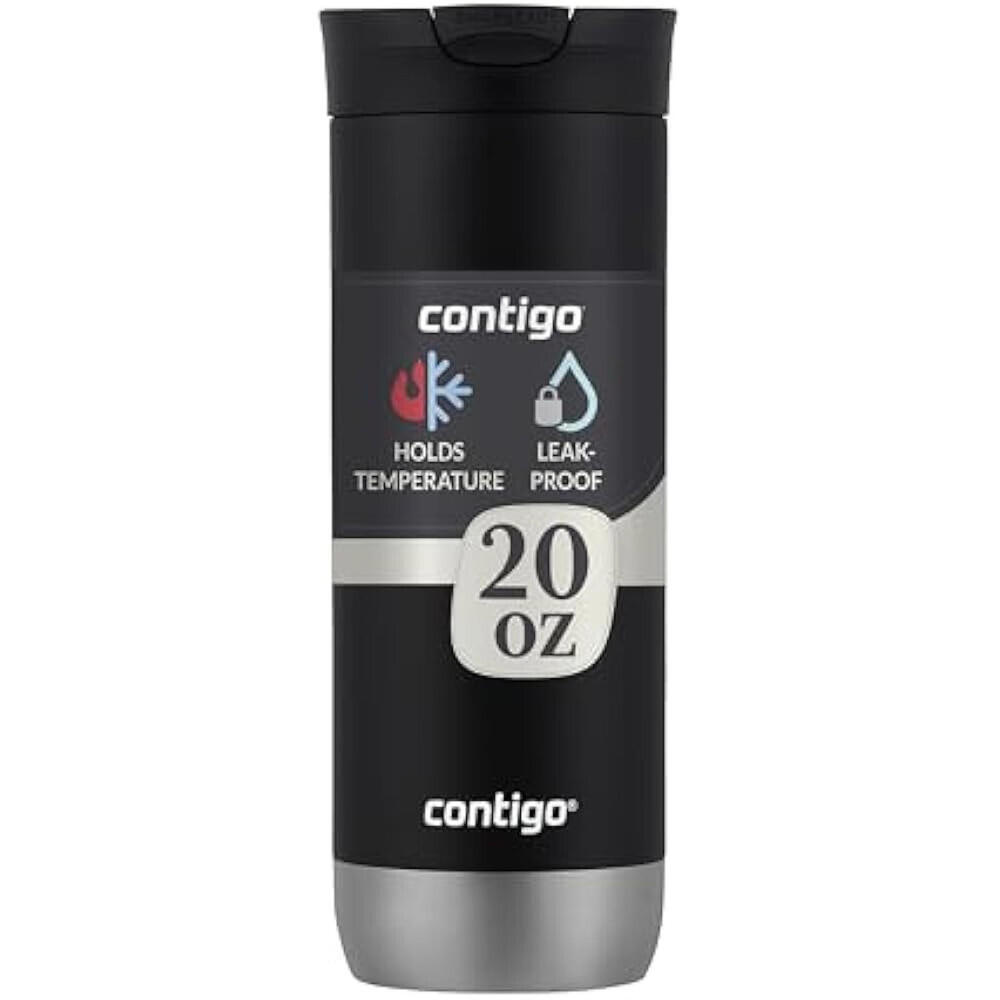 Contigo Huron Vacuum-Insulated Stainless Steel 16oz, Black Licorice Color New